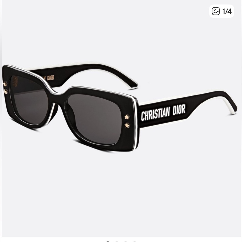 Dior Black Sunglasses with Gold Stars